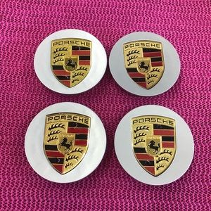 4 Porsche center silver 76 mm